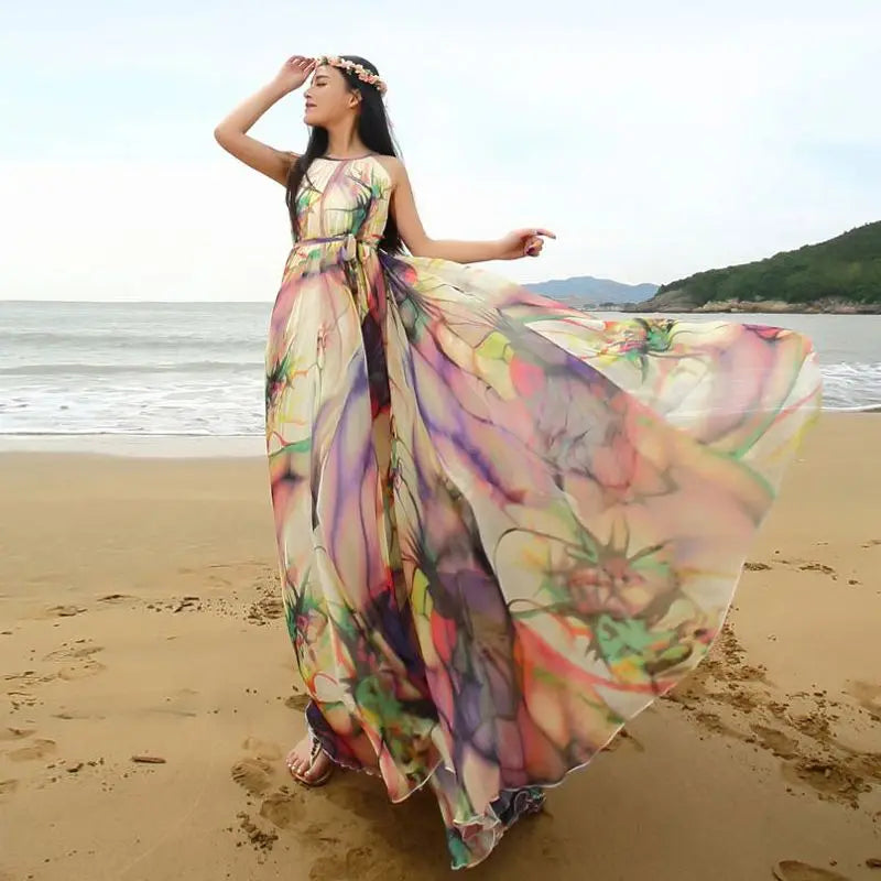 Bohemian Maxi Jurk van Bloemmotief