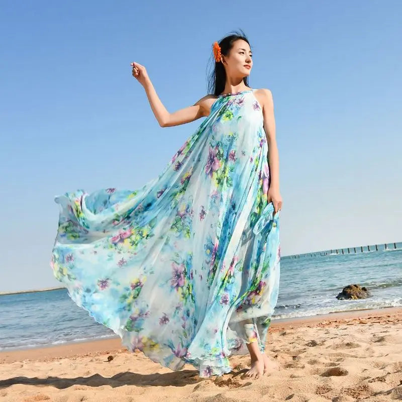 Bohemian Maxi Jurk van Bloemmotief