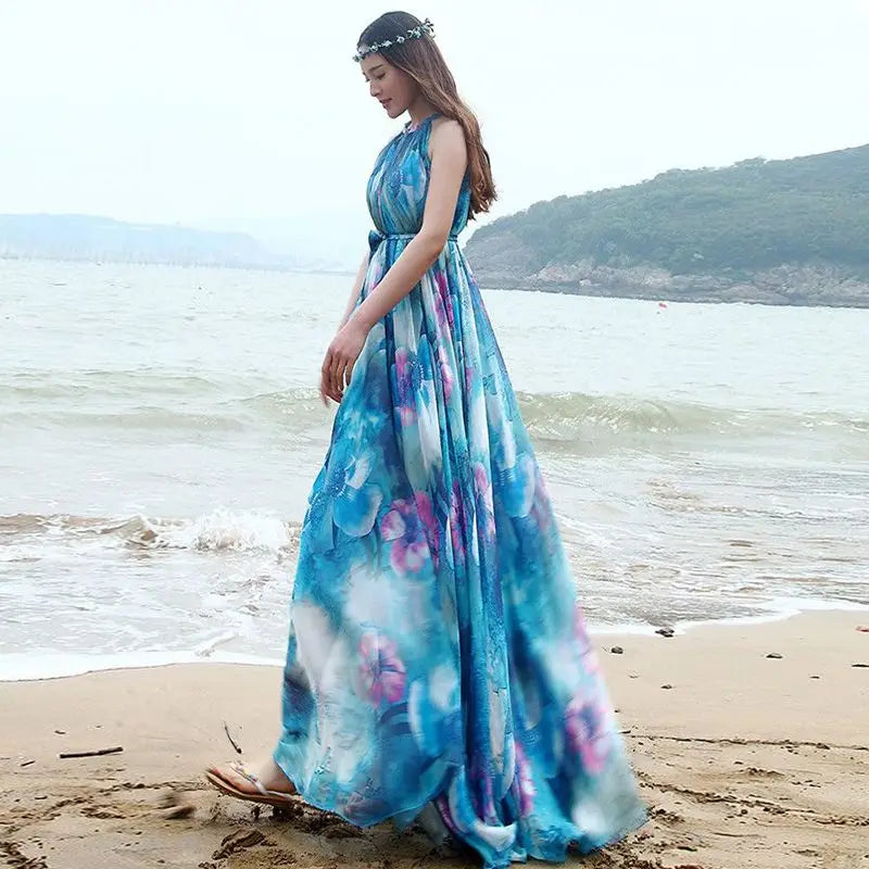 Bohemian Maxi Jurk van Bloemmotief