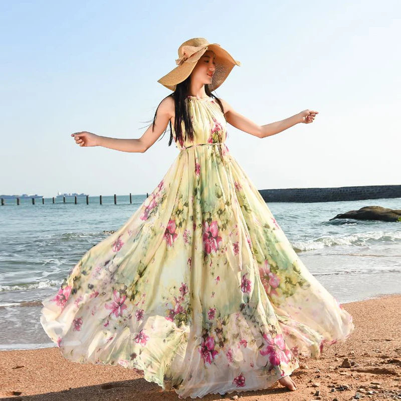 Bohemian Maxi Jurk van Bloemmotief