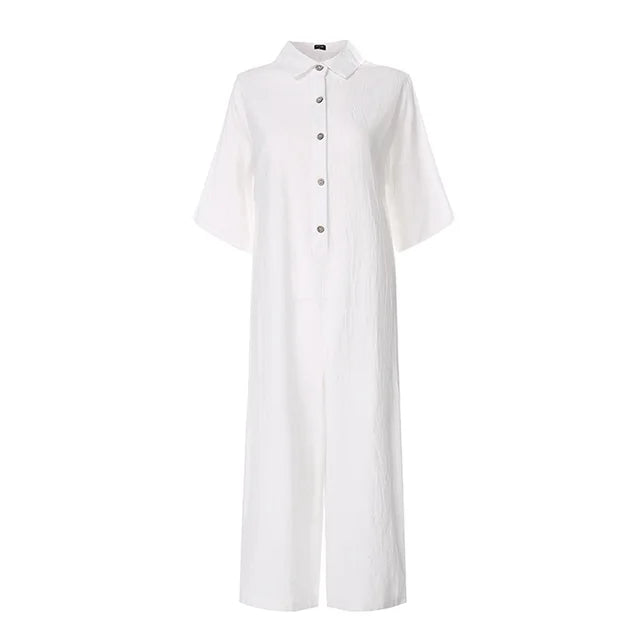 Women's Summer Jumpsuit - Elegant and Comfortable for Work and Leisure