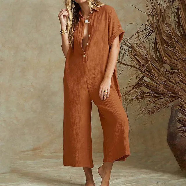 Damen Sommer Jumpsuit - Elegant und Bequem für Arbeit und Freizeit