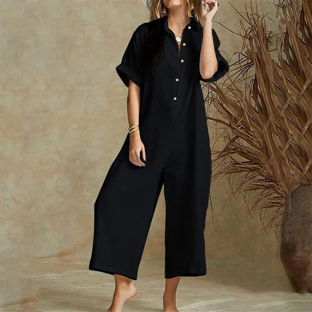 Damen Sommer Jumpsuit - Elegant und Bequem für Arbeit und Freizeit