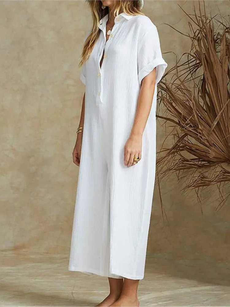 Women's Summer Jumpsuit - Elegant and Comfortable for Work and Leisure