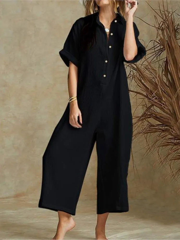 Women's Summer Jumpsuit - Elegant and Comfortable for Work and Leisure