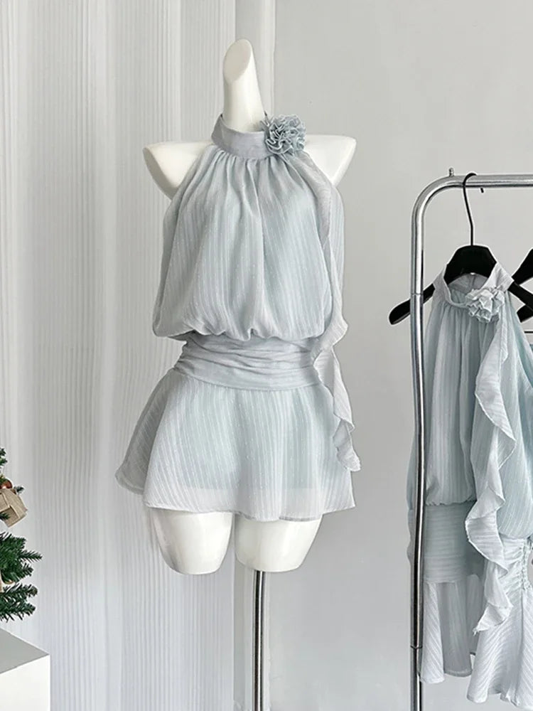 Zonnige Dageraad Franse Vintage Mini Jurk