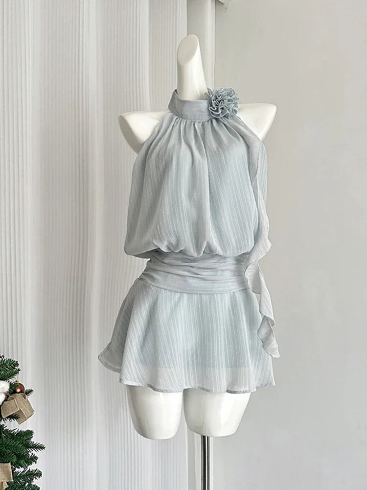 Zonnige Dageraad Franse Vintage Mini Jurk