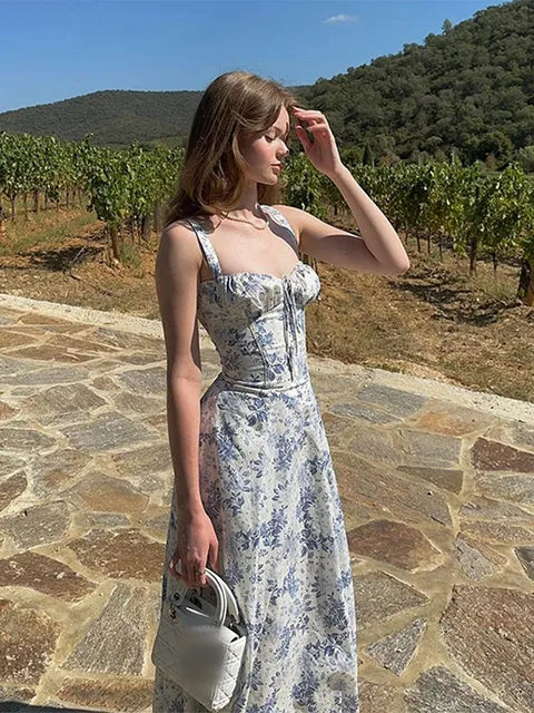 Zomerse Vrouw Solid Suspenders Jurk van ChicFemme