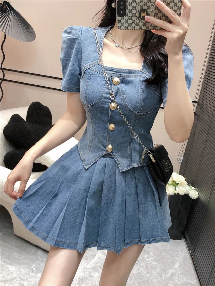 FlareFabulous Set Denim Estivo