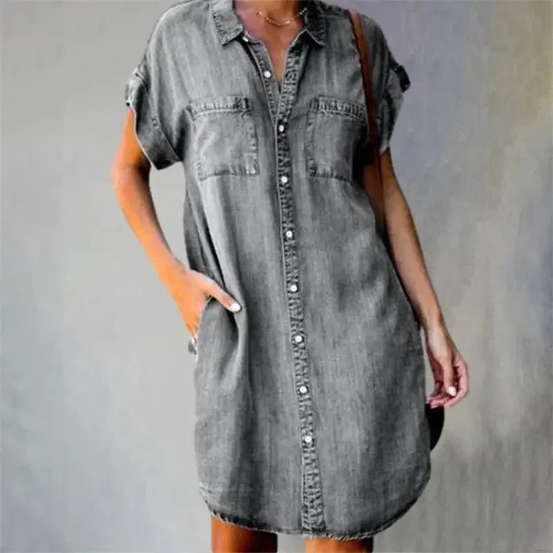 Zonnige Dagen Denim Jurk van Zomerbries Collectie