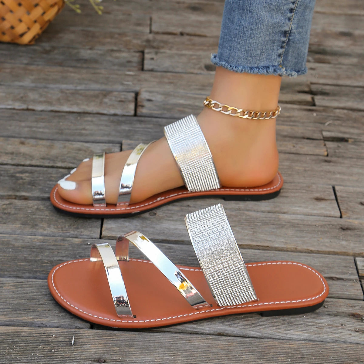 Sandalen met Diamanten voor Vrouwen