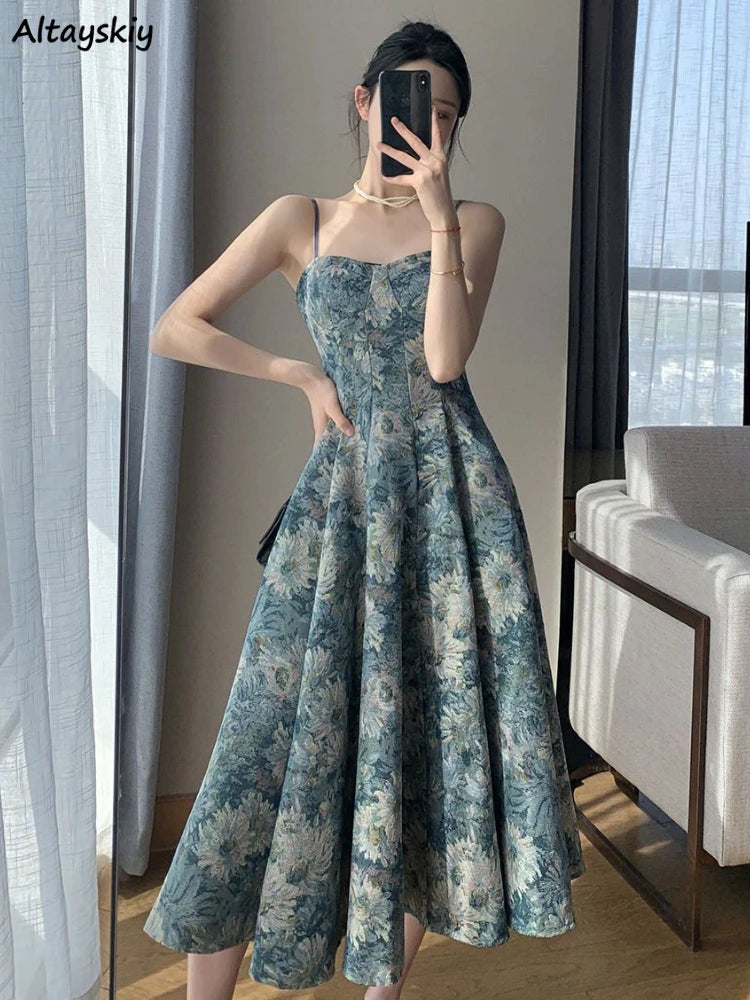 Zomerjurk Vintage Prints voor Vrouwen