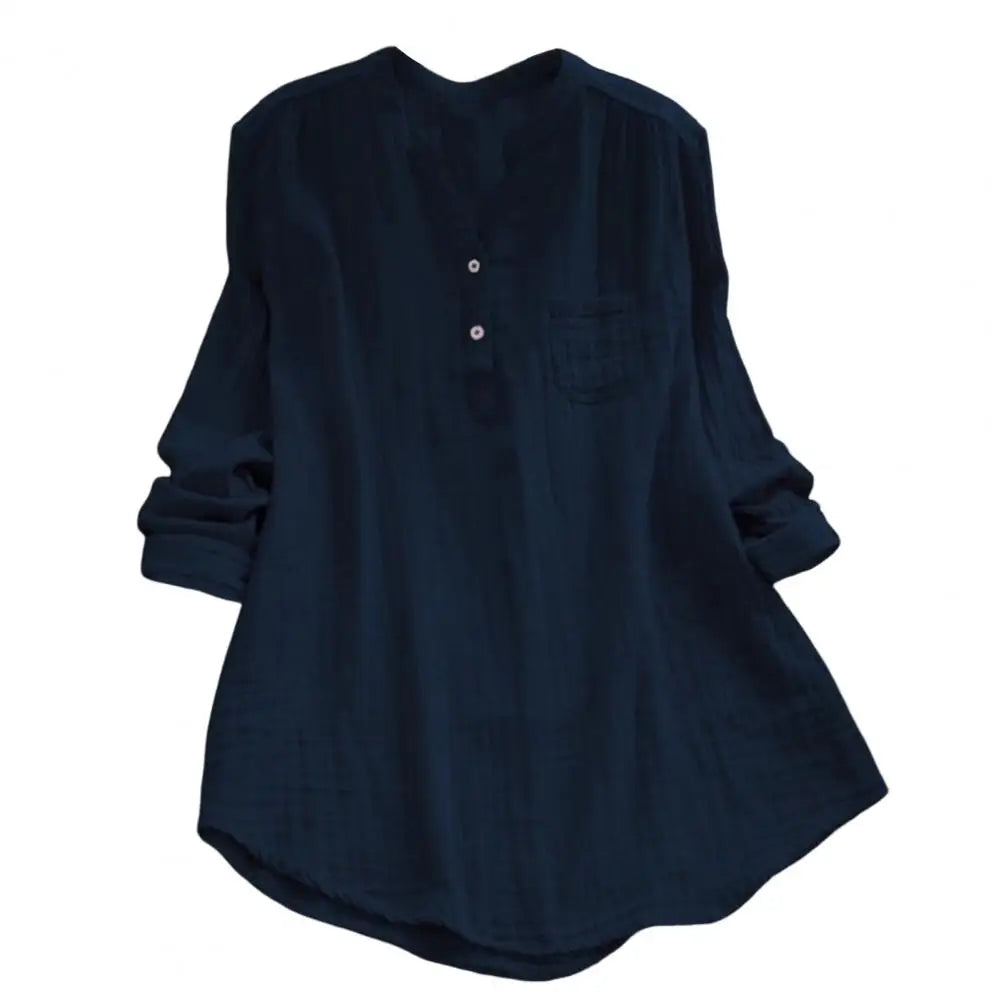 Vintage Bluse mit semi-offenem V-Ausschnitt