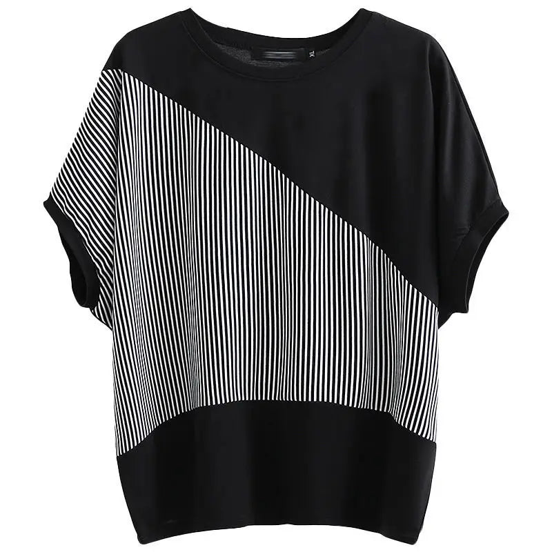 Zomer Fashion Patchwork O-hals T-shirt voor Vrouwen