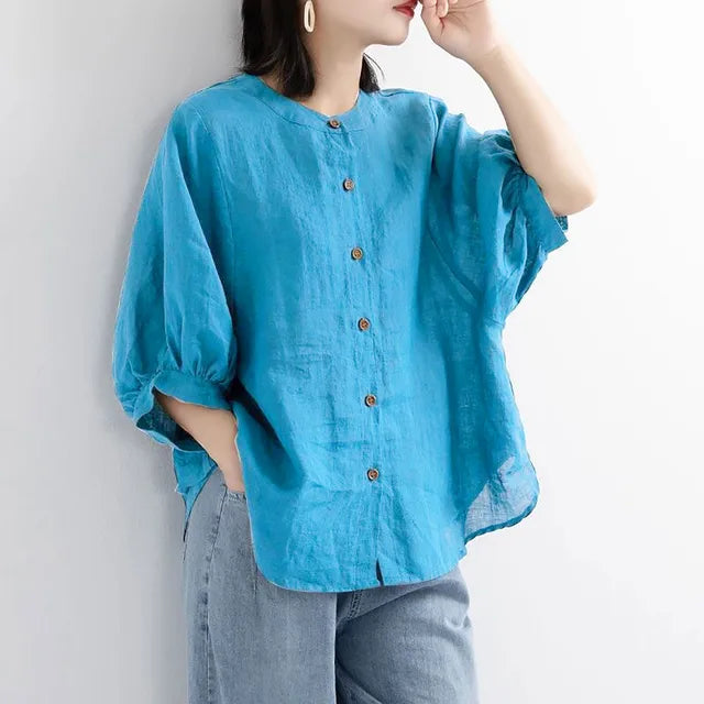 Zomerse BohoChicMode Lantaarnmouw Top