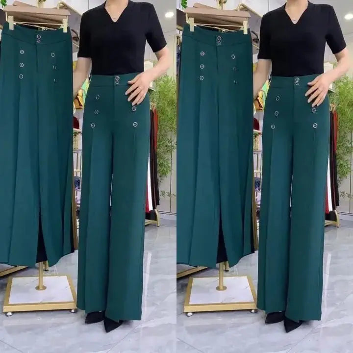 ChicCharm Pantaloni Estivi a Vita Alta