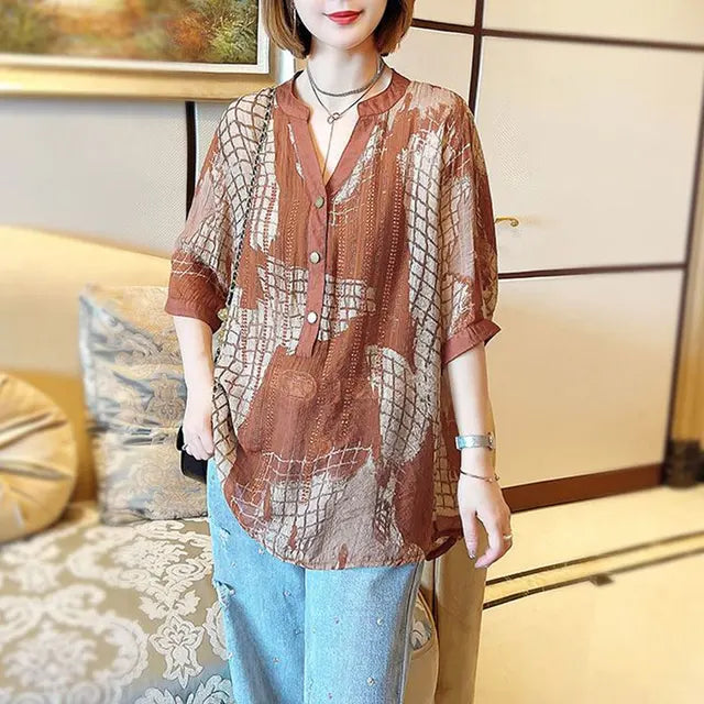 Chic Couture Camicia Estiva a Quadri