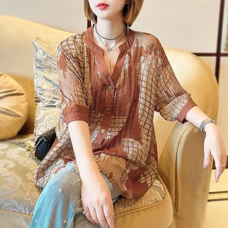 Chic Couture Camicia Estiva a Quadri