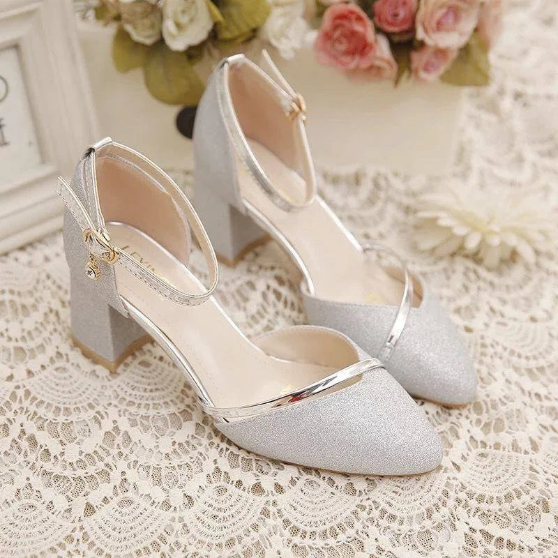 DiamondDazzle Shiny Sandals