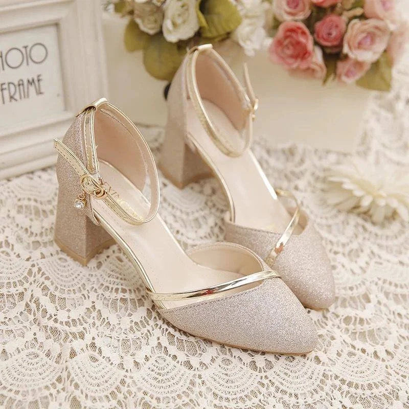 DiamondDazzle Shiny Sandals