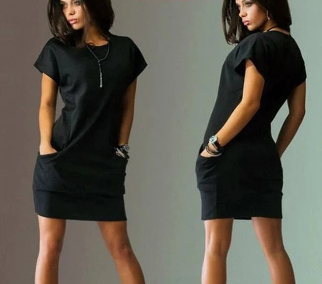 Elegante Mini Abito Estivo con Maniche Corte