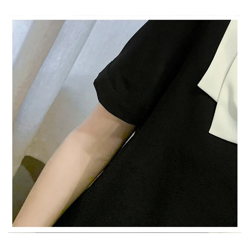 Blusa estiva nera in chiffon di DroomDames