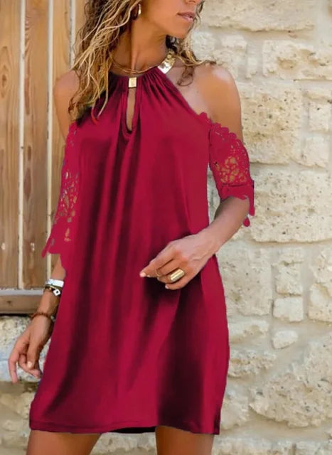 Eleganza in estate abito senza spalline
