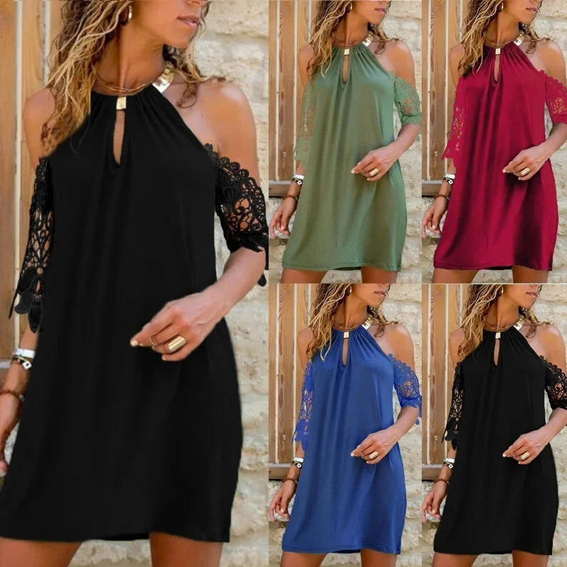 Eleganza in estate abito senza spalline