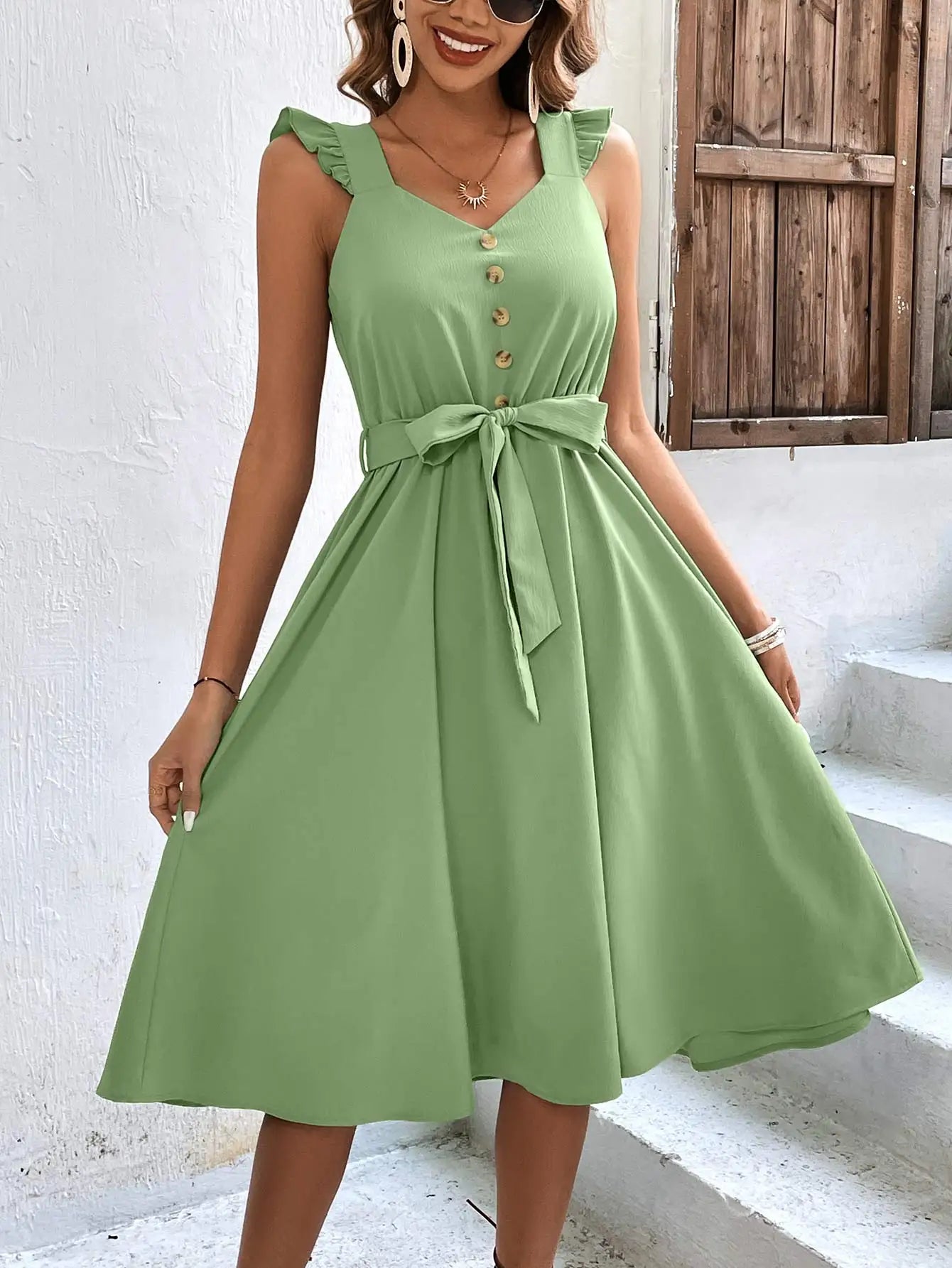 Bella Chic Summer Midi Beach Dress