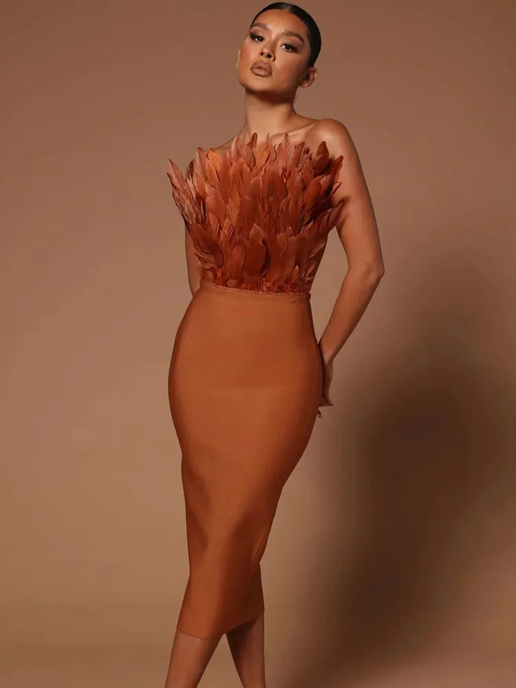 Bella Summer Bandage Evening Dress