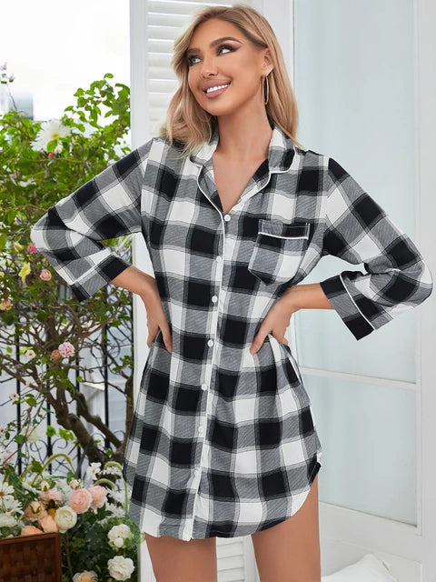 Stella Chique Camicia da notte autunnale per donna