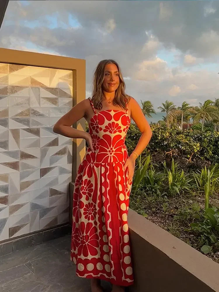 Bohemien Strapless Bloemenjurk