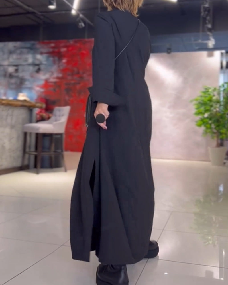 Olivia: Il tuo vestito maxi nero per un autunno magico