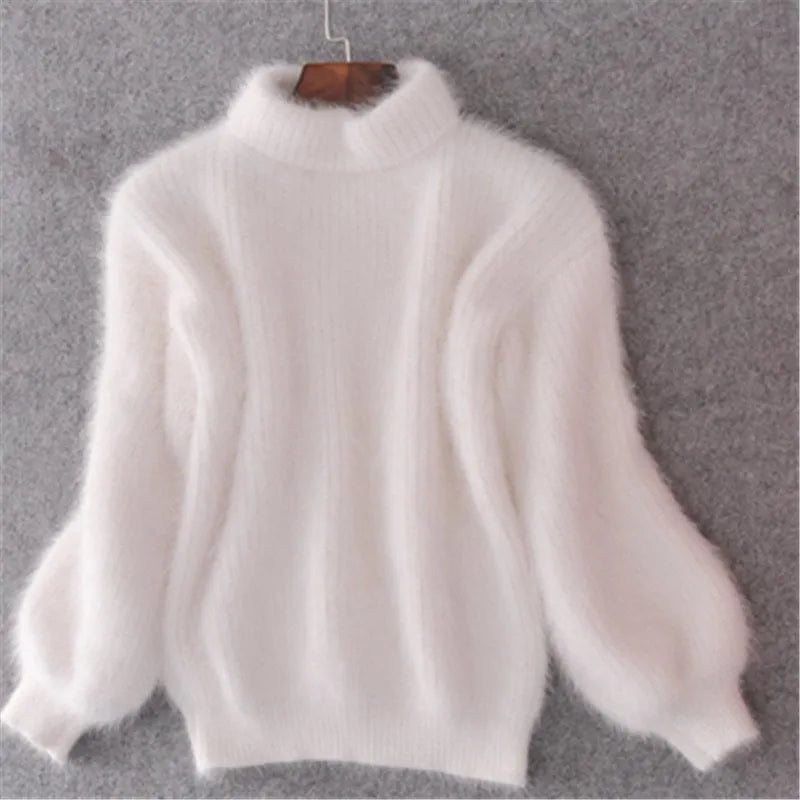 Loose Knitted Sweater in Solid Color – Comfortable and Stylish Women's Sweater for Every Day