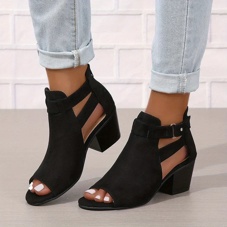 Velanora - Orthopedische Retro-Sandalen met gestapelde Hak