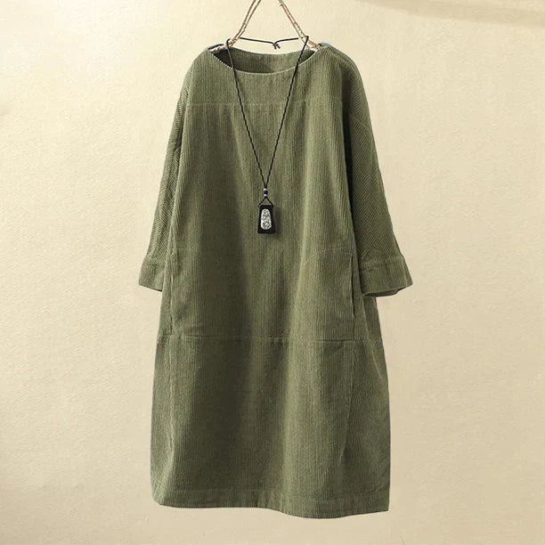 Velanora- Long corduroy top for women