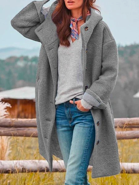 VelvetVeil | Women's Long Trenchcoat Cape | With Hood, Elegant and Stylish