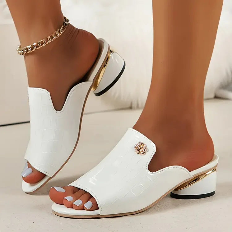 Luxurica Elegant Chunky Heel Sandals