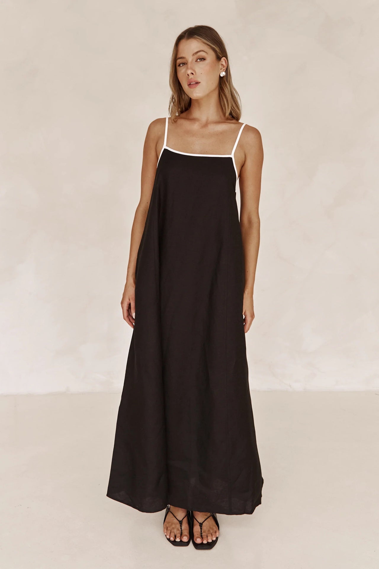 MIA Linnen Maxi Jurk
