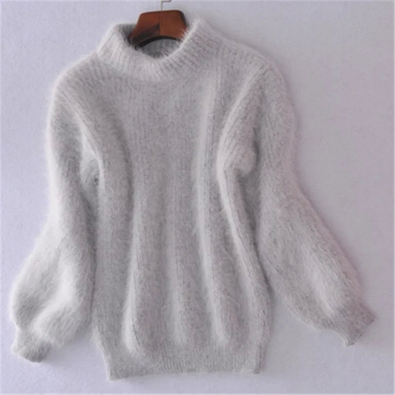 Locker gestrickter Pullover in Uni-Farbe – Bequemer und stilvoller Damenpullover für jeden Tag