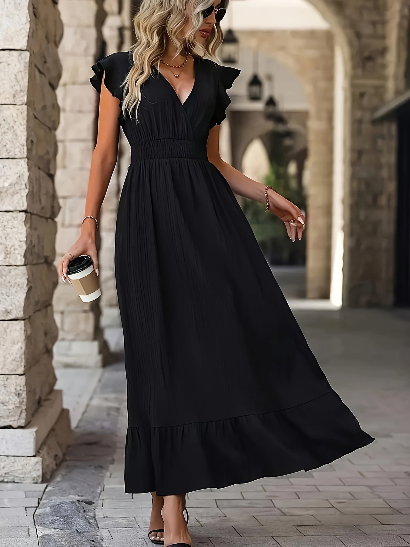 Velanora Elegante Posh Ruffle Jurk