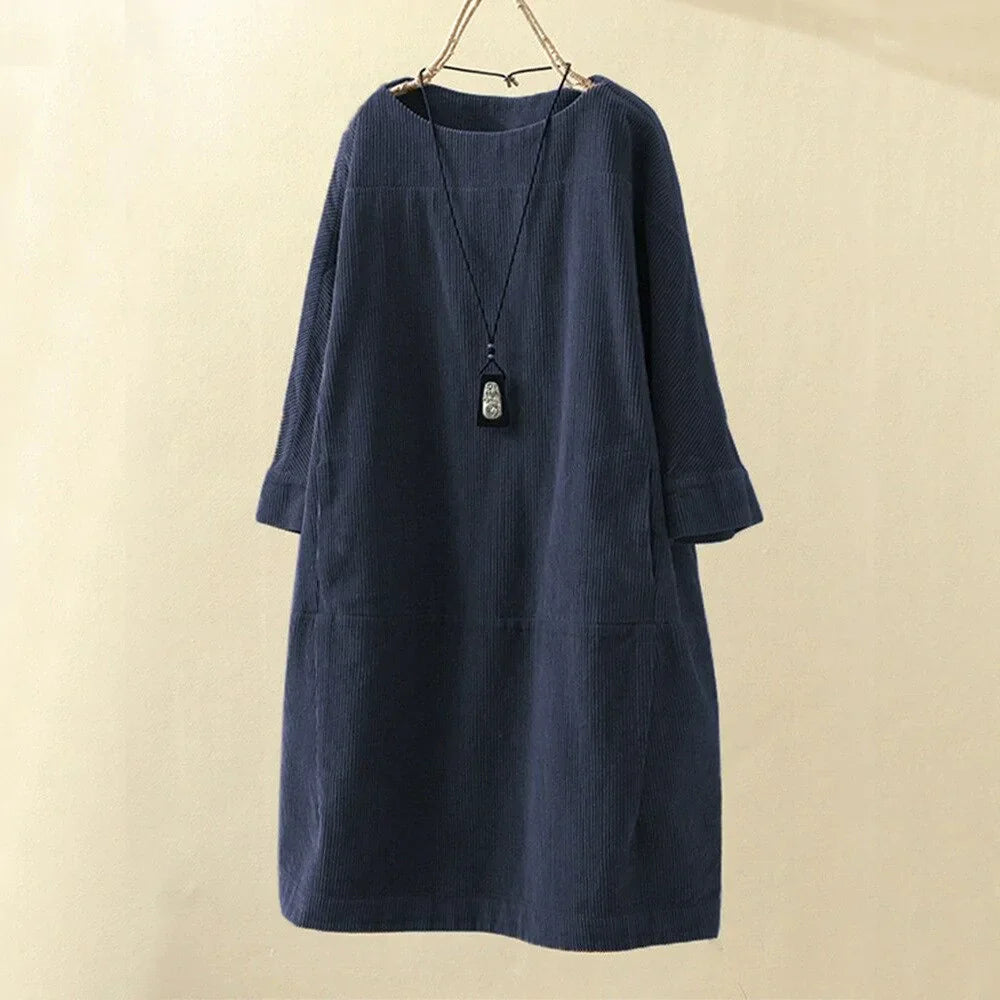 Velanora- Long corduroy top for women