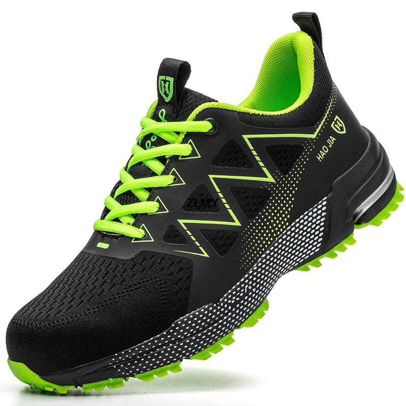 Velanora - anti-slip green black safety shoes