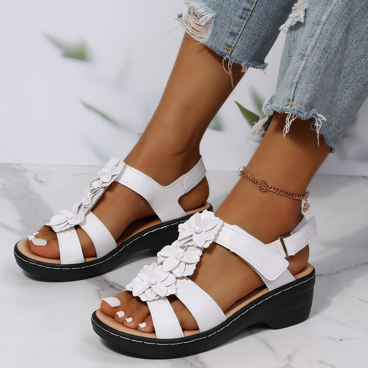 Velanora - Orthopedic Sandals Black Floral