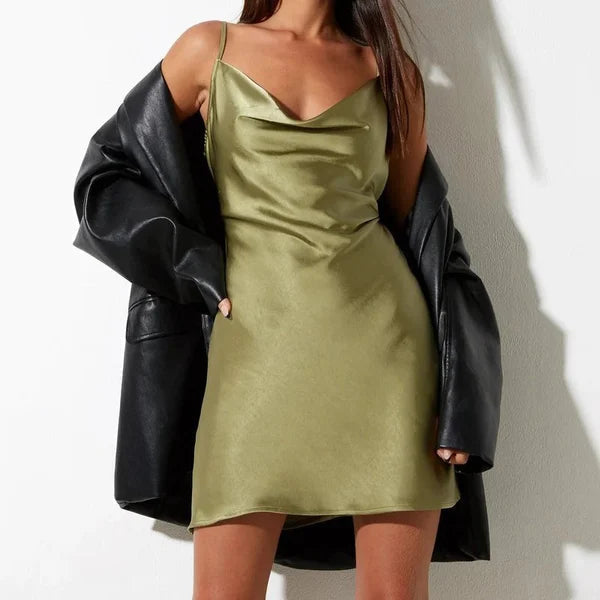 Velanora Dress | Soft Satin Dress