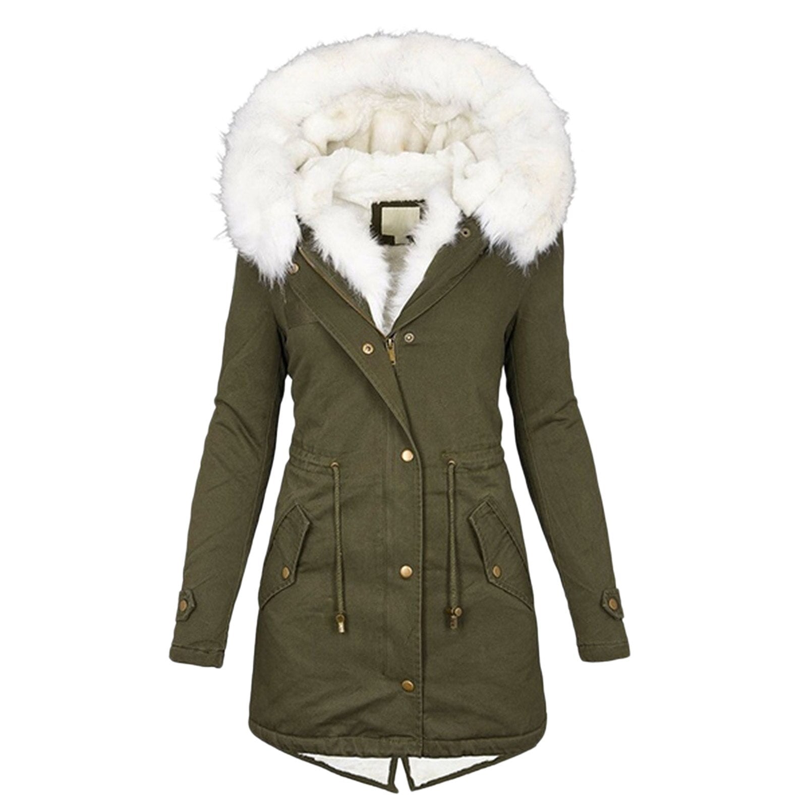 FrostGuard Luxe Giacca Invernale con Colletto in Pelliccia Vegana - Giacca Invernale Calda per Donna