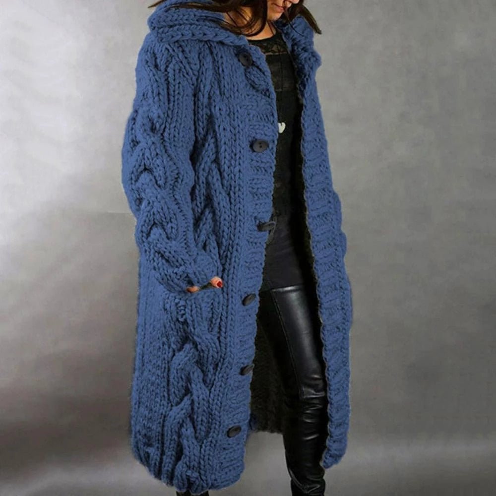 Abbraccio Invernale Moderno | Giacca Lavorata a Maglia per Donna | Calda e Elegante
