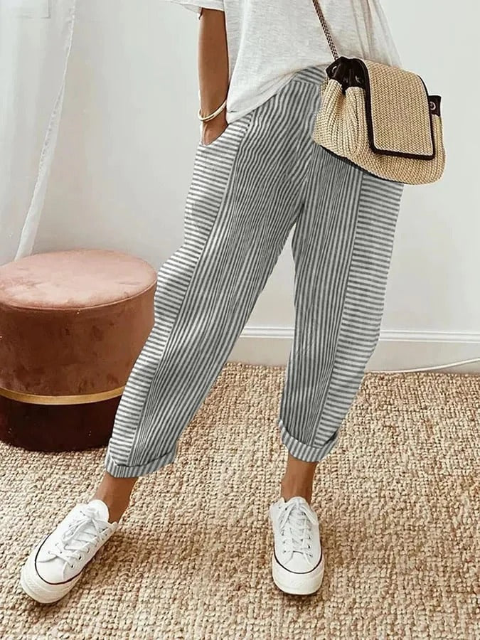 Striped Cotton Pants from UrbanElegance