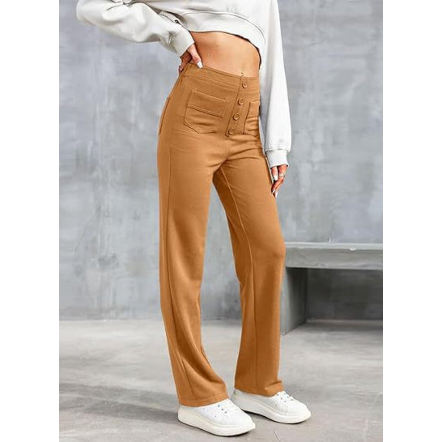 Elegante Pantaloni Casual Elastici