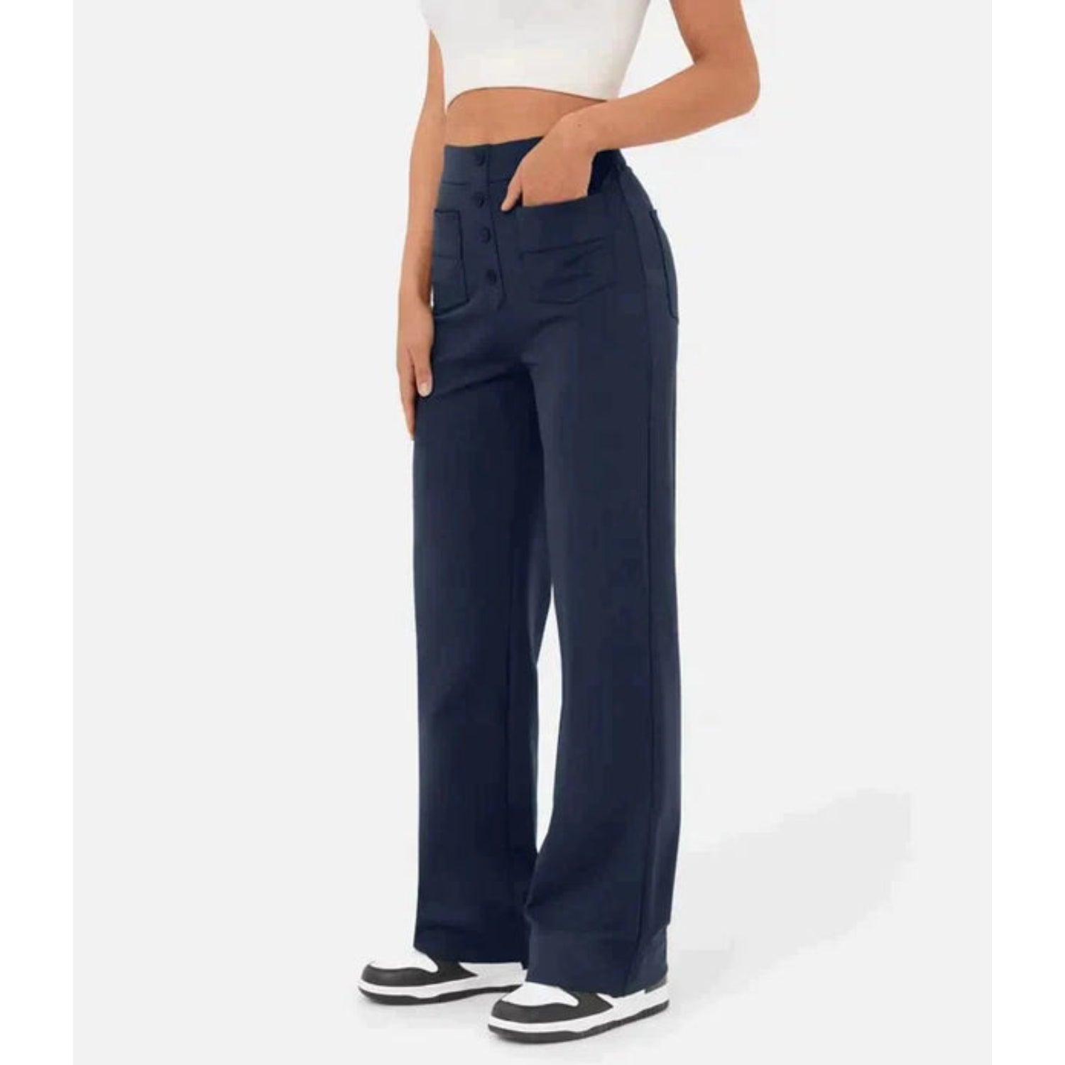 Elegante Pantaloni Casual Elastici